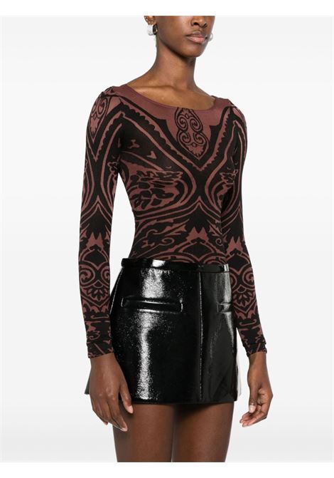 Brown Body Tattoo bodysuit Wolford x etro - women WOLFORD X ETRO | 783239294